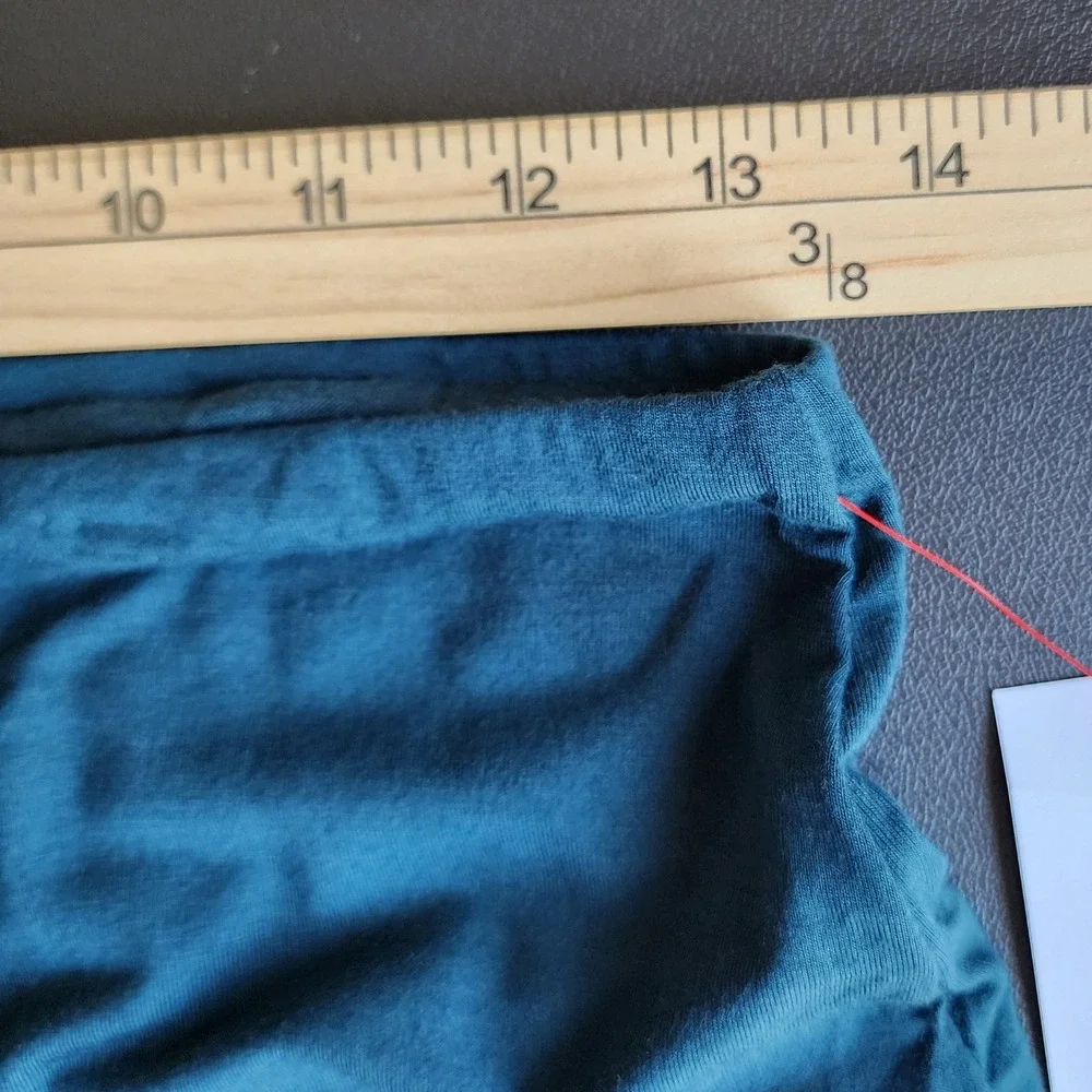 Diva Boutique Meek Maxi Skirt Women L Teal Solid Slim Fit Bodycon Jersey Stretch